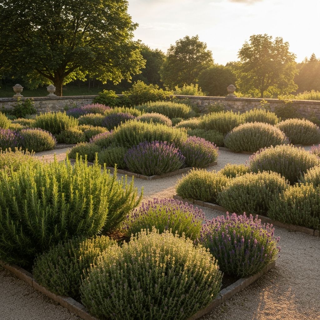 Traditional Alpine herbs in heritage setting